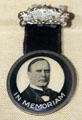 President William McKinley mourning pin at Old Orchard Museum at Sagamore Hill NHS. Cove Neck, NY.