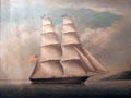 American brig tall ship painting at Vanderbilt Mansion. Centerport, NY.