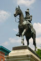 Statue of President William Henry Harrison on Piatt Park. Cincinnati, OH.
