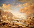 Winter Landscape painting by Aert van der Neer of Amsterdam, The Netherlands at Cincinnati Art Museum. Cincinnati, OH.