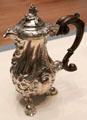 Silver coffee jug by Paul de Lamerie of London, England at Cincinnati Art Museum. Cincinnati, OH.
