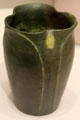 Earthenware vase by Ruth Erickson of Grueby Pottery Co. of Boston, MA at Cincinnati Art Museum. Cincinnati, OH.