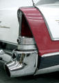 Tailfin of 1956 Packard Caribbean convertible at Packard Museum. Warren, OH