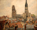Roofs of Old Rouen, Gray Weather painting by Camille Pissarro at Toledo Museum of Art. Toledo, OH.