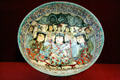 Persian earthenware bowl with enameled royal court at Toledo Museum of Art. Toledo, OH.