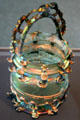 Blown glass jar with basket handle from Syria or Palestine at Toledo Glass Pavilion. Toledo, OH.