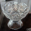 Cut glass punch bowl by Libbey Glass Co. of Toledo at Toledo Glass Pavilion. Toledo, OH.