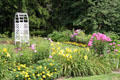 Flower garden of Spiegel Grove of Hayes Presidential Center. Fremont, OH