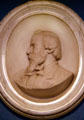 Rutherford B. Hayes portrait relief at Hayes Library. Fremont, OH.