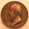 Rutherford B. Hayes presidential medal at Hayes Library. Fremont, OH.
