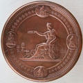 Philadelphia Centennial Exposition medallion by Henry Mitchell at Hayes Museum. Fremont, OH.