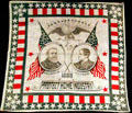 Benjamin Harrison & Levi P. Morton Protect Home Industry printed campaign handkerchief. Fremont, OH