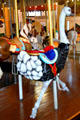 Ostrich on Merry-Go-Round Museum's working carousel. Sandusky, OH.