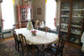 Dining room in John Wright Mansion at Historic Lyme Village Museum. Bellevue, OH.