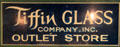 Tiffin Glass Co. sign at Tiffin Glass Museum. Tiffin, OH.