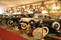 Display of antique cars at Canton Classic Car Museum. Canton, OH.