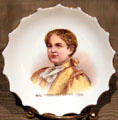 Commemorative plate of Mrs. McKinley, Canton, OH at Ida Saxton McKinley Historic House. Canton, OH