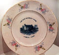 Commemorative plate of The Old McKinley Home in Lisbon, OH at William McKinley Presidential Museum & Library. Canton, OH.