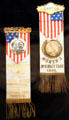 McKinley & Hobart Presidential campaign ribbon at William McKinley Presidential Museum & Library. Canton, OH.