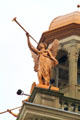 Trumpet blowing herald on tower of Stark County Courthouse. Canton, OH