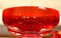 Tangerine colored bowl at National Heisey Glass Museum. Newark, OH.