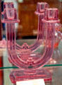 New Era Candlestick in Alexandrite color at National Heisey Glass Museum. Newark, OH.