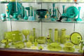 Collection of Jade & Primrose glass at National Museum of Cambridge Glass. Cambridge, OH.