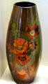 Louwelsa vase with poppies by Hester Pillsbury of S.A. Weller Pottery Co. at Mathews House Museum. Zanesville, OH.