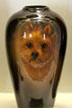 Louwelsa vase with dog face by Lizabeth Blake of S.A. Weller Pottery Co. at Mathews House Museum. Zanesville, OH.