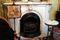 Fireplace in parlor at Kelton House Museum. Columbus, OH.