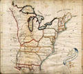 Map of United States at Kelton House Museum. Columbus, OH.