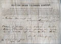Telegram 1864 announcing death of Oscar Kelton in Civil War at Kelton House Museum. Columbus, OH.