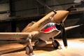 Curtiss P-40E Warhawk fighter used by Flying Tigers in China at National Museum of USAF. Dayton, OH