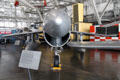 Nose of Republic XF-91 Thunderceptor first rocket powered interceptor at National Museum of USAF. Dayton, OH.