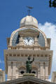 Lady Justice, clock tower & weathervane atop Shelby County Courthouse. Sidney, OH.