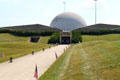 Neil Armstrong Air & Space Museum which is partially underground in a concept of a moon base. Wapakoneta, OH.