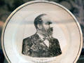 James A. Garfield for president campaign plate at Garfield NHS. Mentor, OH.