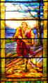 The Sower stained glass window by Louis C. Tiffany Studio in Old Stone Church. Cleveland, OH.