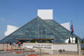 Glass pyramids of Rock & Roll Hall of Fame. Cleveland, OH