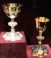 Silver chalices from England & France at Cleveland Museum of Art. Cleveland, OH.