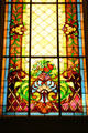 Stained glass in House chamber in Oklahoma State Capitol. Oklahoma City, OK.