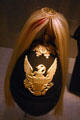 U.S. military dress helmet for Indian Scouts with white horsehair plume at National Cowboy Museum. Oklahoma City, OK.