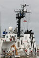 Mast of Coast Guard Cutter Alert at Columbia River Maritime Museum. Astoria, OR.