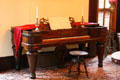 Hallet Davis & Co. Square Grand Piano in Parlor of Flavel House. Astoria, OR.