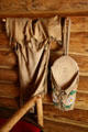 Traditional dress & papoose carrier as worn by Sacagawea at Fort Clatsop. Astoria, OR.