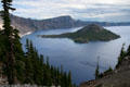 Overview of Crater Lake National Park from Discovery Point. OR.
