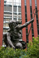 Portlandia statue with trident by Raymond Kaskey,. Portland, OR