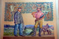 Mural of sheep herder & gold miner by Frank H. Schwartz at Oregon State Capitol. Salem, OR.