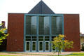 Entrance to Mary Stuart Rogers Music Center at Willamette University. Salem, OR