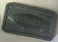 Goodyer blimp belt buckle at Tillamook Pioneer Museum. Tillamook, OR.